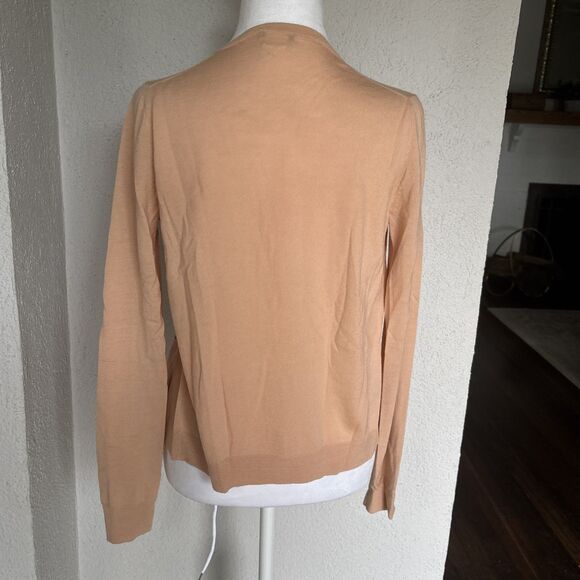 J. Crew 100% Merino Wool Button Up Cardigan Sweater Peach Color Size Small - Picture 5 of 10